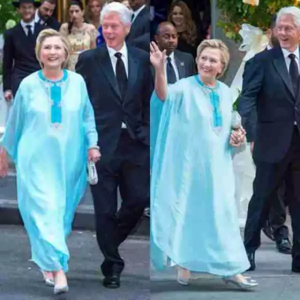 Hillary Clinton Attends Wedding Wearing Agbada [See Photos]